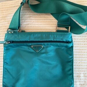 Authentic Prada Teal Crossbody Bag